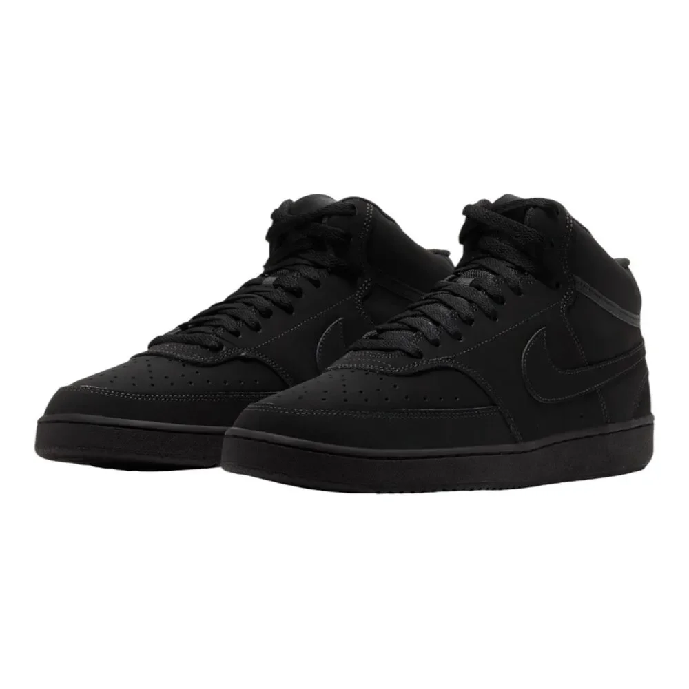 Nike Court Vision Mid Triple Black Sneaker Shoe CU6620-001 Suede Men’s 11.5, NEW